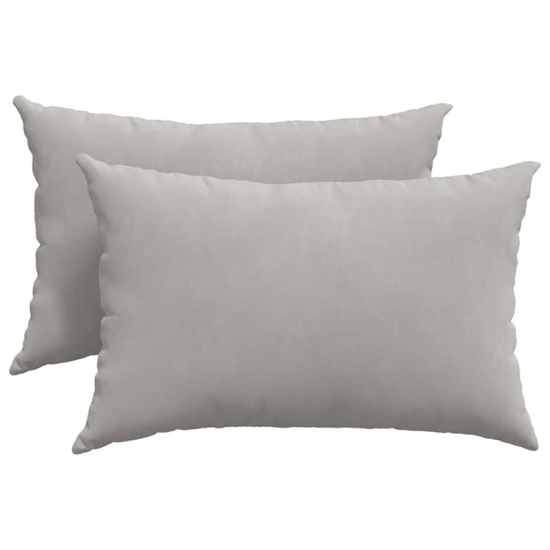 vidaXL Μαξιλάρι Καναπέ 2 pcs Ανοιχτό γκρι 60 x 40 cm ύφασμα