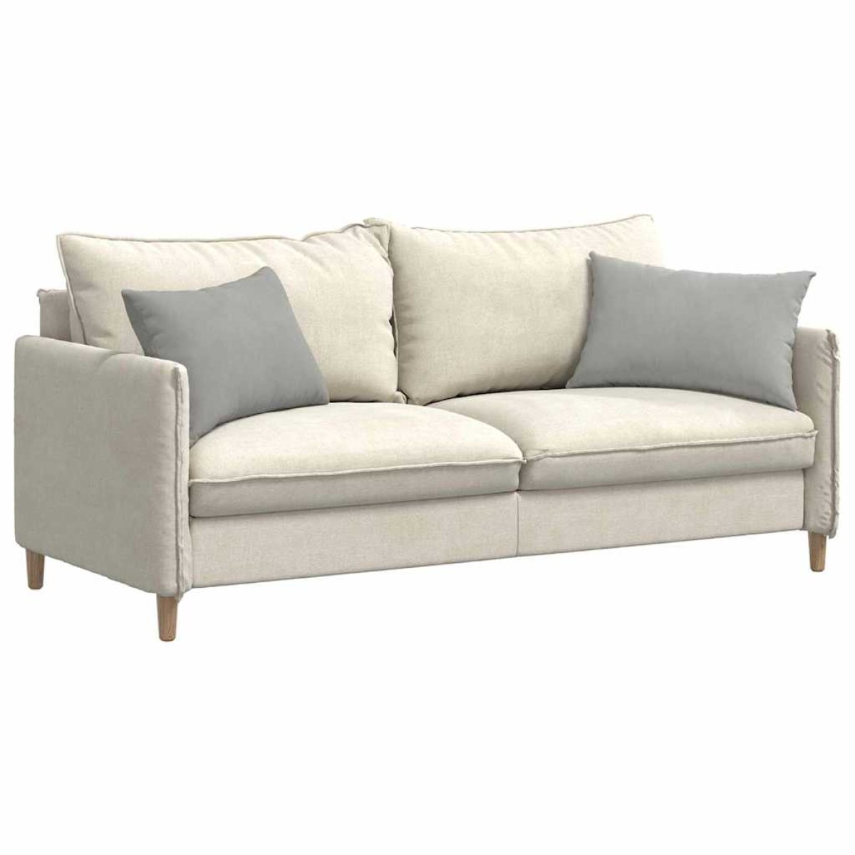vidaXL Μαξιλάρι Καναπέ 2 pcs Ανοιχτό γκρι 60 x 40 cm ύφασμα