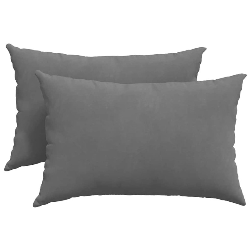vidaXL Μαξιλάρι Καναπέ 2 pcs Σκούρο Γκρι 60 x 40 cm ύφασμα