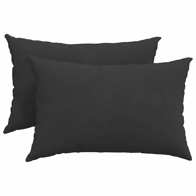 vidaXL Μαξιλάρι Καναπέ 2 pcs Μαύρο 60 x 40 cm ύφασμα