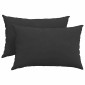 vidaXL Μαξιλάρι Καναπέ 2 pcs Μαύρο 60 x 40 cm ύφασμα