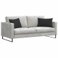 vidaXL Μαξιλάρι Καναπέ 2 pcs Μαύρο 60 x 40 cm ύφασμα