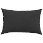 vidaXL Μαξιλάρι Καναπέ 2 pcs Μαύρο 60 x 40 cm ύφασμα