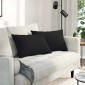 vidaXL Μαξιλάρι Καναπέ 2 pcs Μαύρο 60 x 40 cm ύφασμα