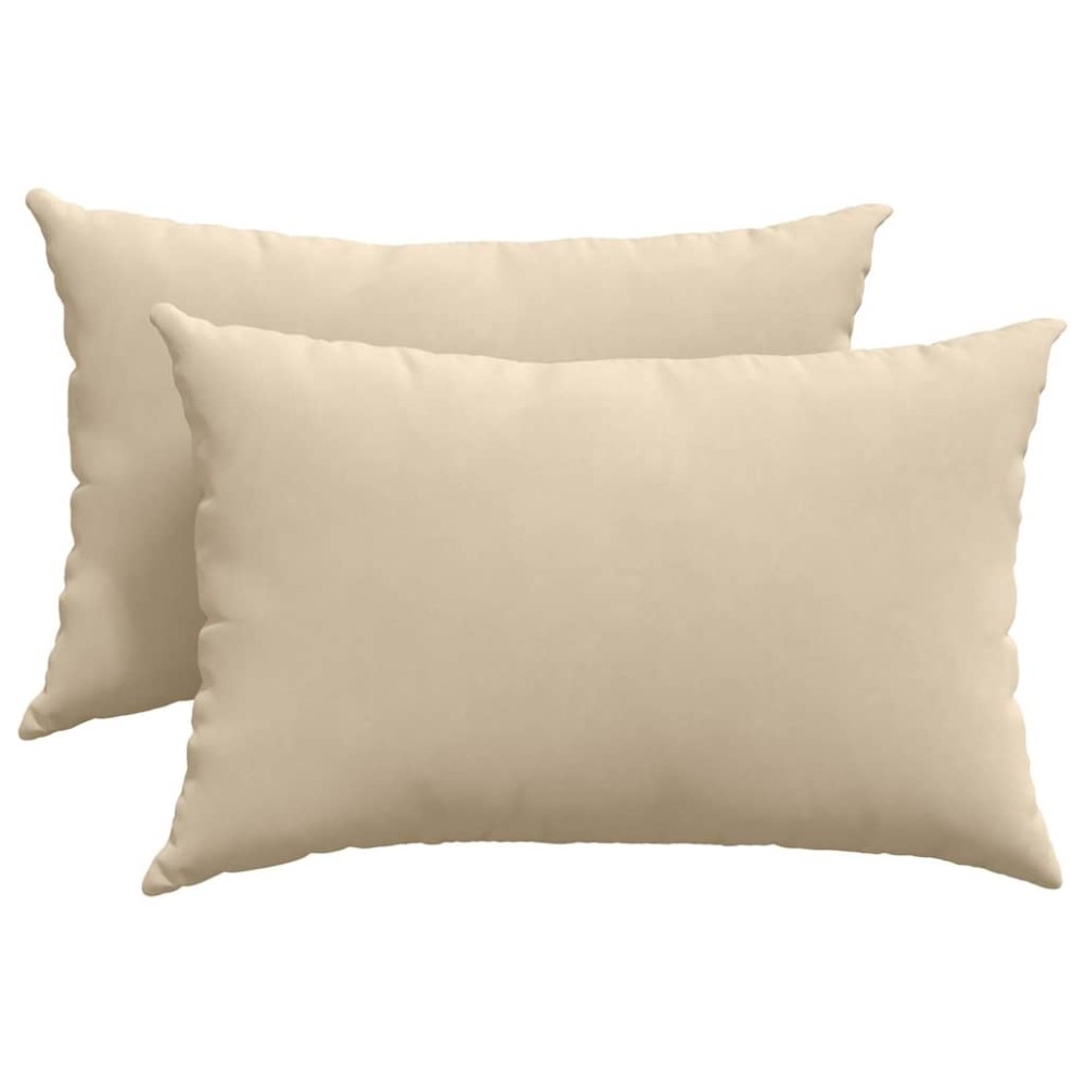 vidaXL Μαξιλάρι Καναπέ 2 pcs Κρεμ 60 x 40 cm ύφασμα
