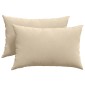 vidaXL Μαξιλάρι Καναπέ 2 pcs Κρεμ 60 x 40 cm ύφασμα