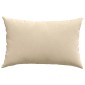 vidaXL Μαξιλάρι Καναπέ 2 pcs Κρεμ 60 x 40 cm ύφασμα