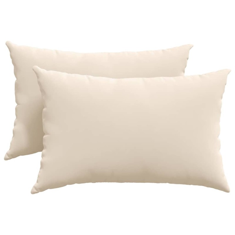 vidaXL Μαξιλάρι Καναπέ 2 pcs Μπεζ 60 x 40 cm ύφασμα