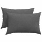 vidaXL Μαξιλάρι Καναπέ 2 pcs Σκούρο Γκρι 60 x 40 cm