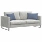 vidaXL Μαξιλάρι Καναπέ 2 pcs Μπλε 60 x 40 cm Υφασμάτινο Κορντουρά
