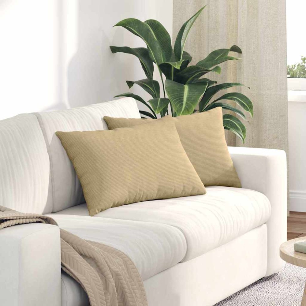 vidaXL Μαξιλάρι Καναπέ 2 pcs Γκρι Πράσινο 60 x 40 cm