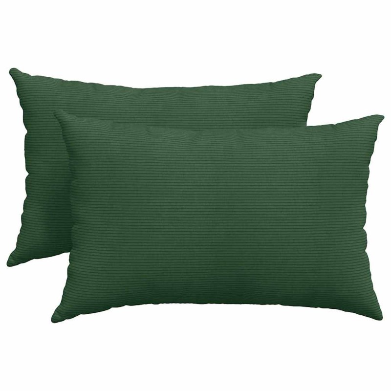 vidaXL Μαξιλάρι Καναπέ 2 pcs Σκούρο Πράσινο 60 x 40 cm