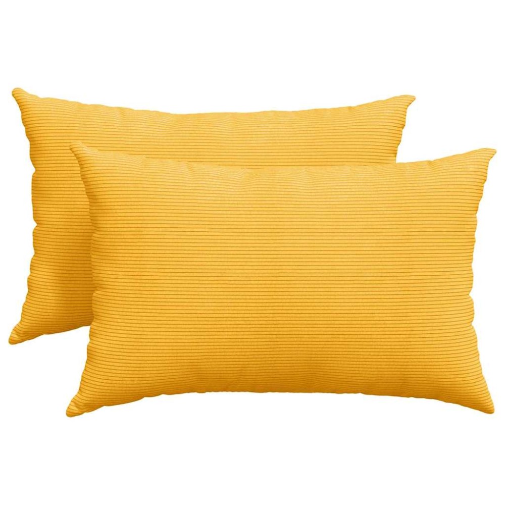 vidaXL Μαξιλάρι Καναπέ 2 pcs Απαλό Κίτρινο 60 x 40 cm