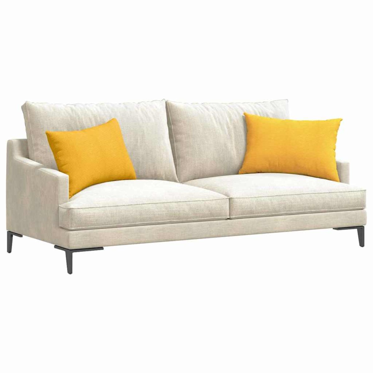 vidaXL Μαξιλάρι Καναπέ 2 pcs Απαλό Κίτρινο 60 x 40 cm