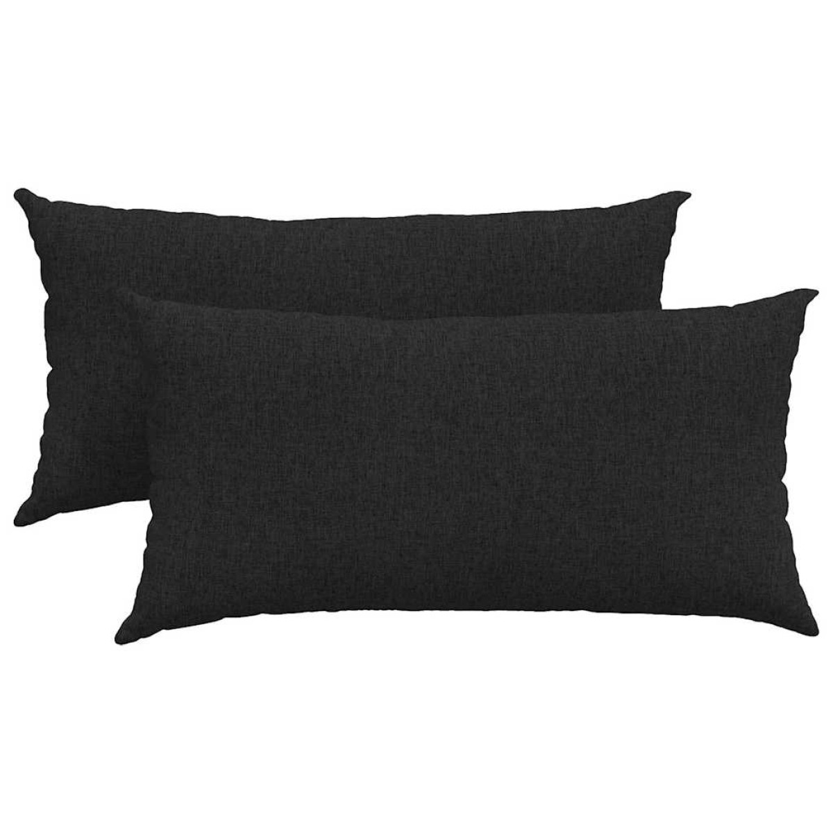vidaXL Μαξιλάρι Καναπέ 2 τμχ. ύφασμα Μαύρο 80 x 40 cm