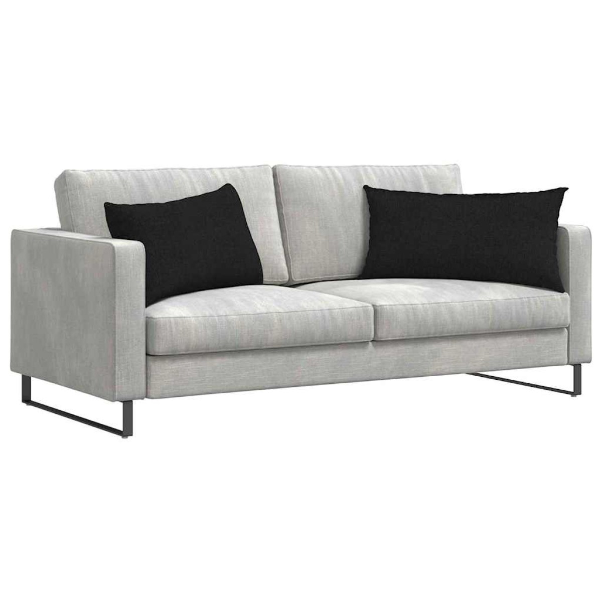 vidaXL Μαξιλάρι Καναπέ 2 τμχ. ύφασμα Μαύρο 80 x 40 cm