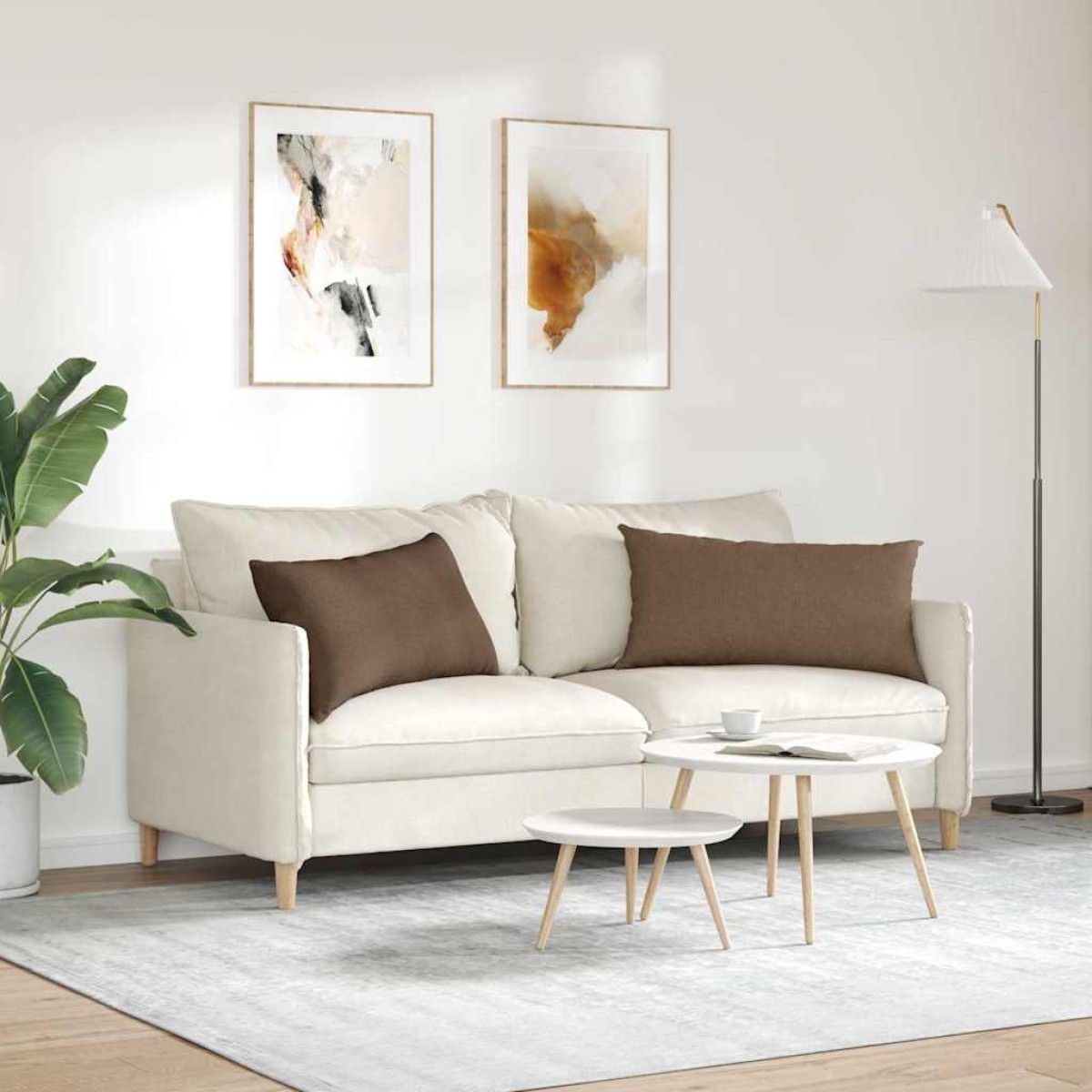 vidaXL Μαξιλάρι Καναπέ 2 τμχ. ύφασμα Καφέ 80 x 40 cm