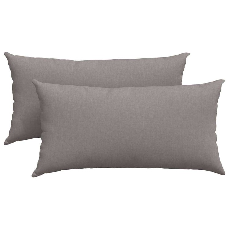 vidaXL Μαξιλάρι Καναπέ 2 τμχ. ύφασμα Taupe 80 x 40 cm