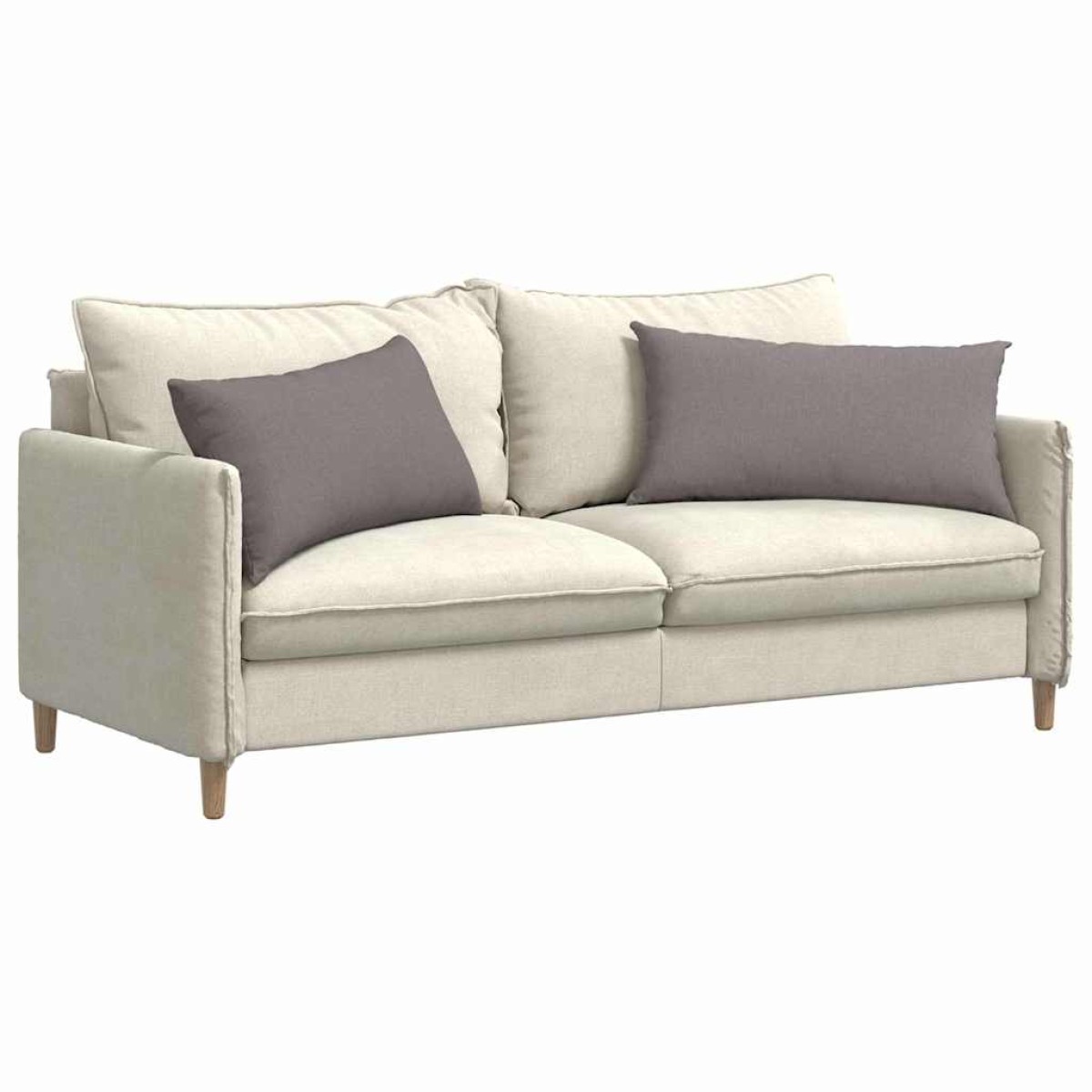 vidaXL Μαξιλάρι Καναπέ 2 τμχ. ύφασμα Taupe 80 x 40 cm