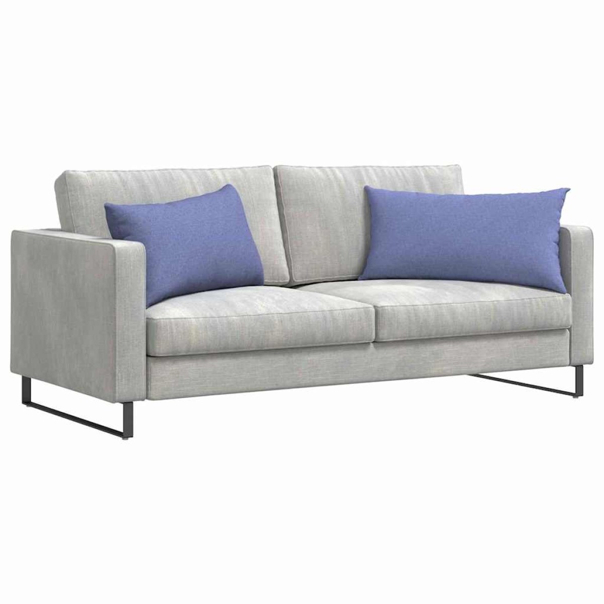 vidaXL Μαξιλάρι Καναπέ 2 τμχ. ύφασμα Μπλε τζην 80 x 40 cm