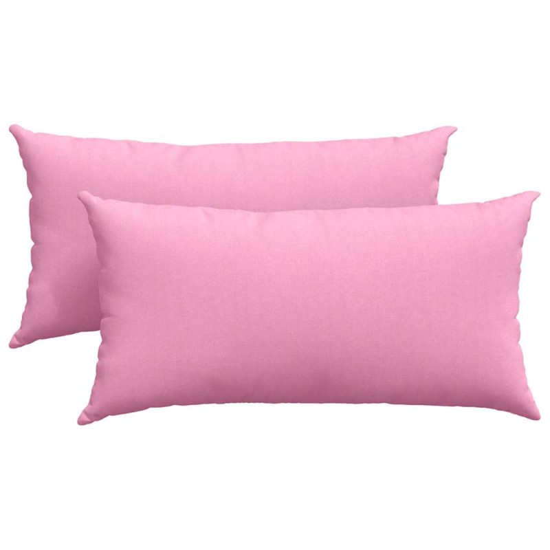 vidaXL Μαξιλάρι Καναπέ 2 τμχ. ύφασμα Ροζ 80 x 40 cm