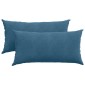 vidaXL Μαξιλάρι Καναπέ 2 pcs Μπλε 80 x 40 cm Υφασμάτινο Κορντουρά