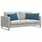 vidaXL Μαξιλάρι Καναπέ 2 pcs Μπλε 80 x 40 cm Υφασμάτινο Κορντουρά