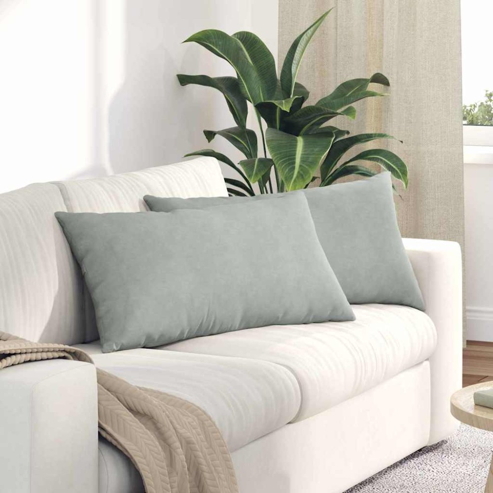 vidaXL Μαξιλάρι Καναπέ 2 pcs Ανοιχτό γκρι 80 x 40 cm