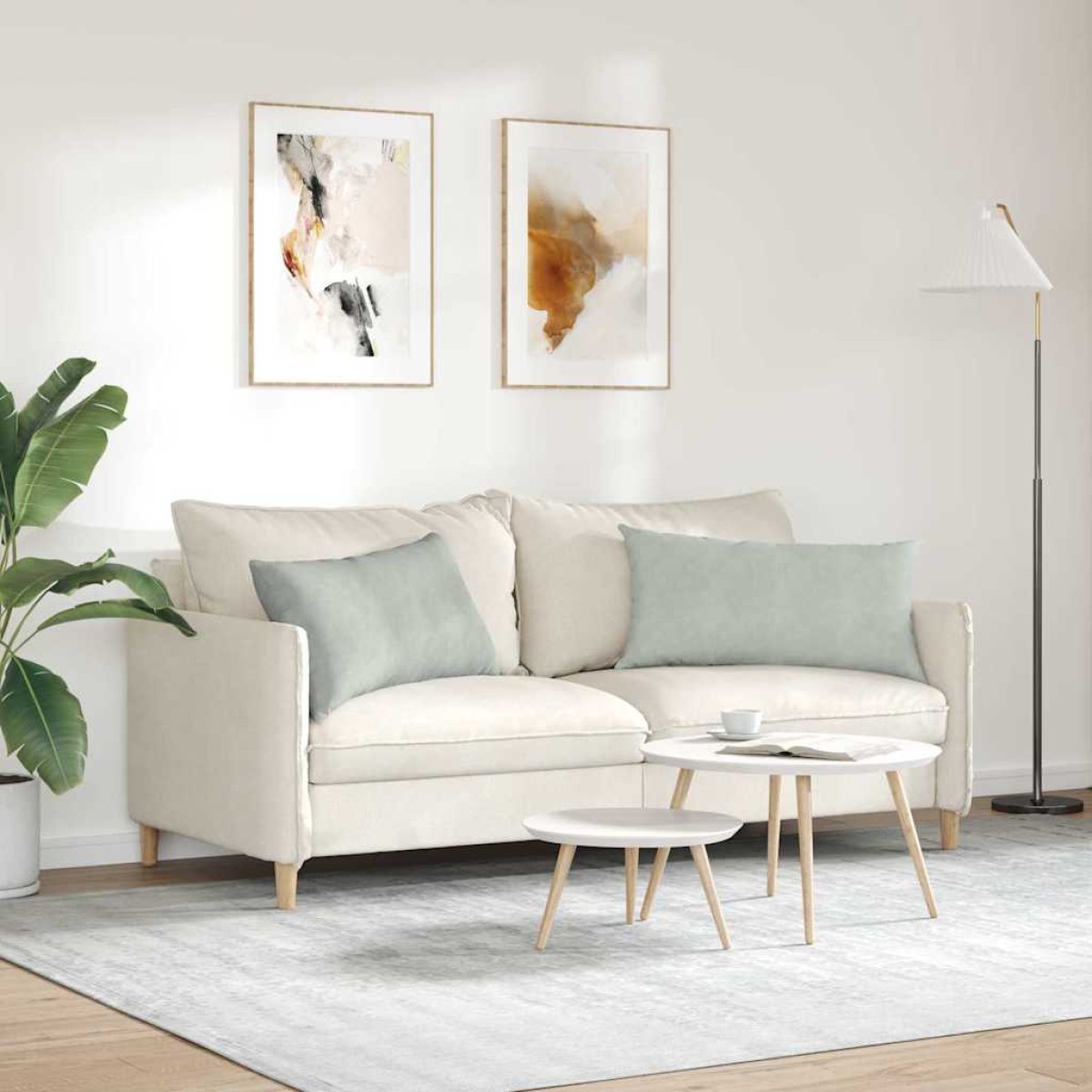 vidaXL Μαξιλάρι Καναπέ 2 pcs Ανοιχτό γκρι 80 x 40 cm