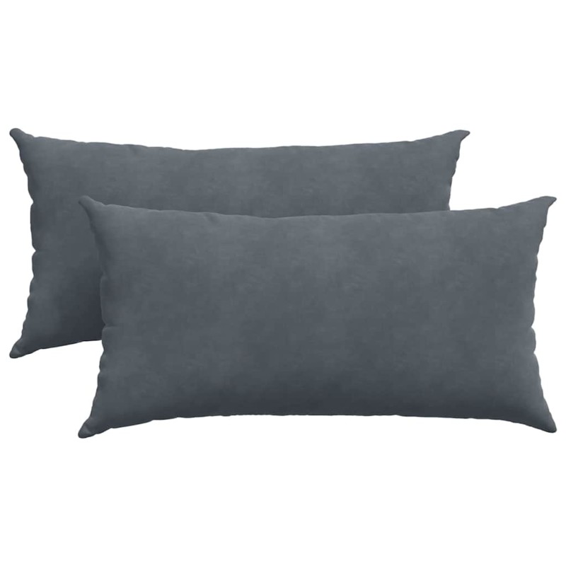 vidaXL Μαξιλάρι Καναπέ 2 pcs Σκούρο Γκρι 80 x 40 cm