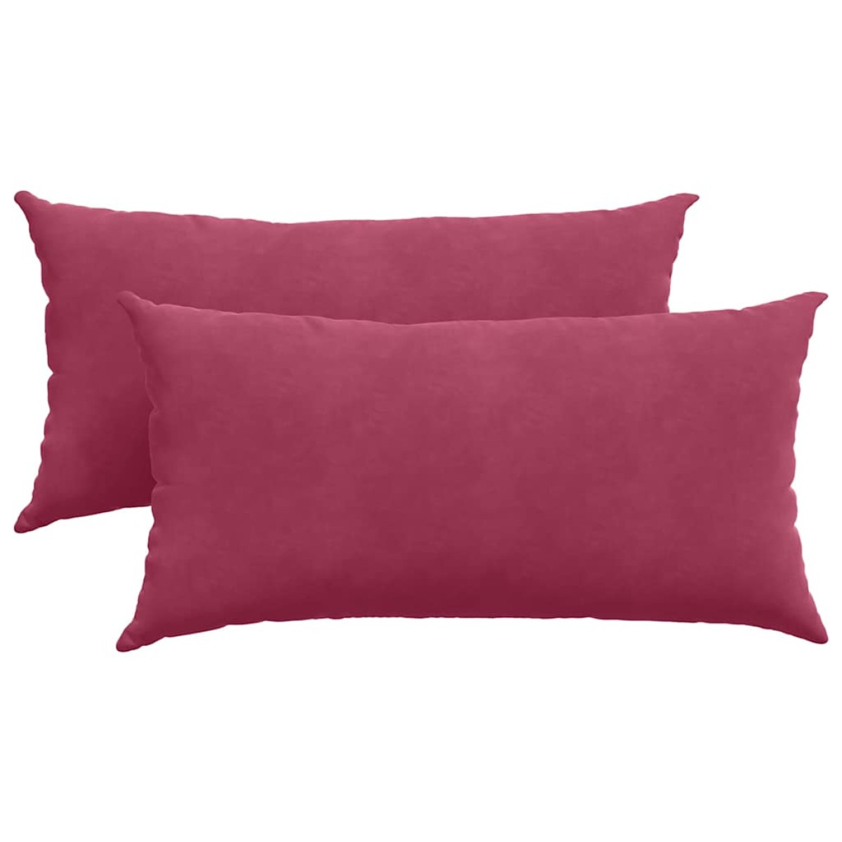 vidaXL Μαξιλάρι Καναπέ 2 pcs Κόκκινο 80 x 40 cm Υφασμάτινο Κορντουρά
