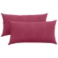vidaXL Μαξιλάρι Καναπέ 2 pcs Κόκκινο 80 x 40 cm Υφασμάτινο Κορντουρά