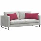 vidaXL Μαξιλάρι Καναπέ 2 pcs Κόκκινο 80 x 40 cm Υφασμάτινο Κορντουρά