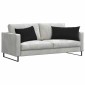 vidaXL Μαξιλάρι Καναπέ 2 pcs Μαύρο 80 x 40 cm Υφασμάτινο Κορντουρά