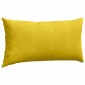 vidaXL Μαξιλάρι Καναπέ 2 pcs Κίτρινο 80 x 40 cm Υφασμάτινο Κορντουρά