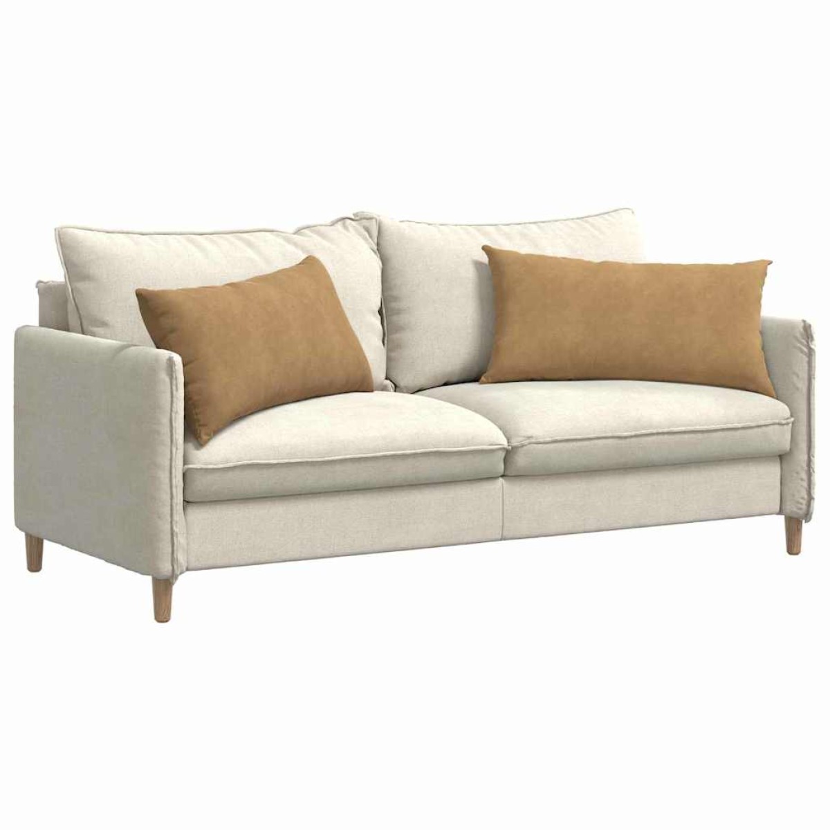 vidaXL Μαξιλάρι Καναπέ 2 pcs Καφέ 80 x 40 cm Υφασμάτινο Κορντουρά