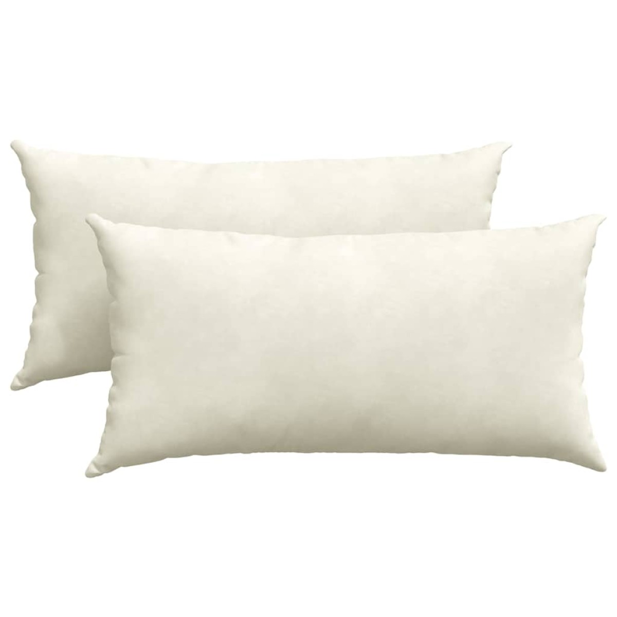 vidaXL Μαξιλάρι Καναπέ 2 pcs Κρεμ 80 x 40 cm Υφασμάτινο Κορντουρά