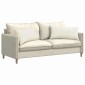 vidaXL Μαξιλάρι Καναπέ 2 pcs Κρεμ 80 x 40 cm Υφασμάτινο Κορντουρά