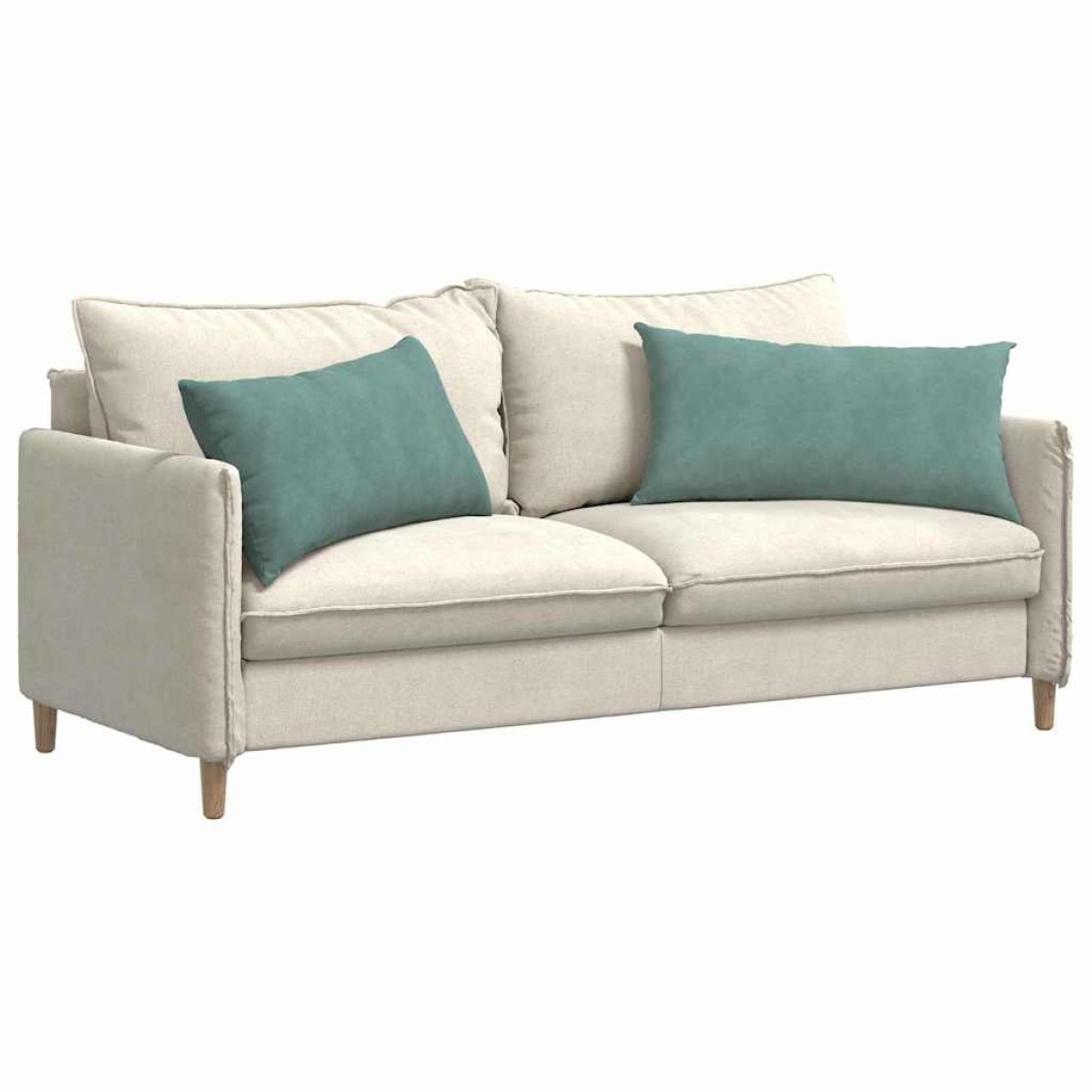 vidaXL Μαξιλάρι Καναπέ 2 pcs Θαλασσί 80 x 40 cm Υφασμάτινο Κορντουρά
