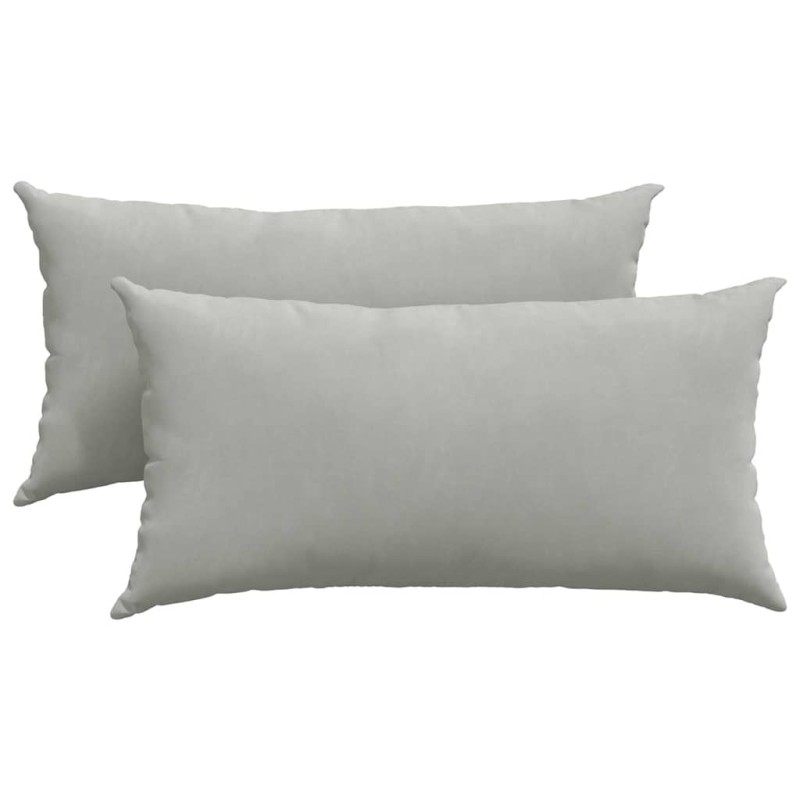 vidaXL Μαξιλάρι Καναπέ 2 pcs Ανοιχτό γκρι 80 x 40 cm ύφασμα