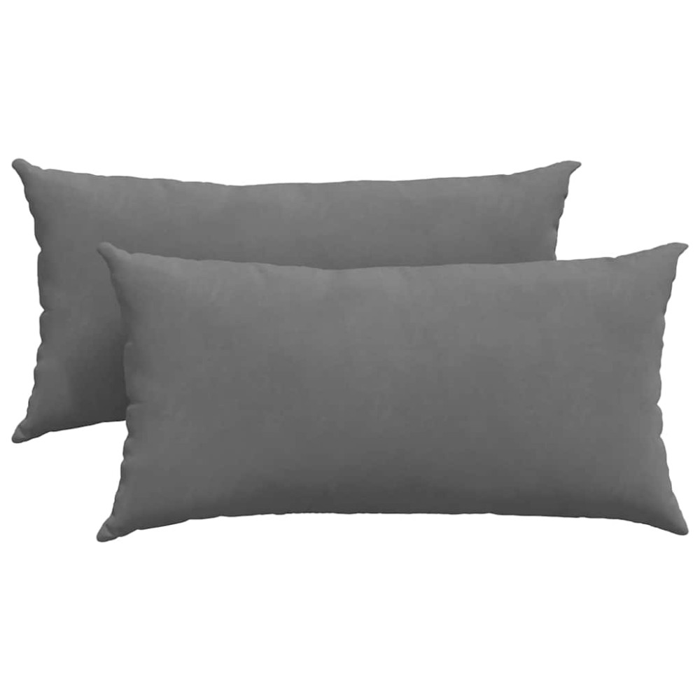vidaXL Μαξιλάρι Καναπέ 2 pcs Σκούρο Γκρι 80 x 40 cm ύφασμα