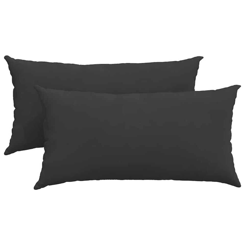 vidaXL Μαξιλάρι Καναπέ 2 pcs Μαύρο 80 x 40 cm ύφασμα
