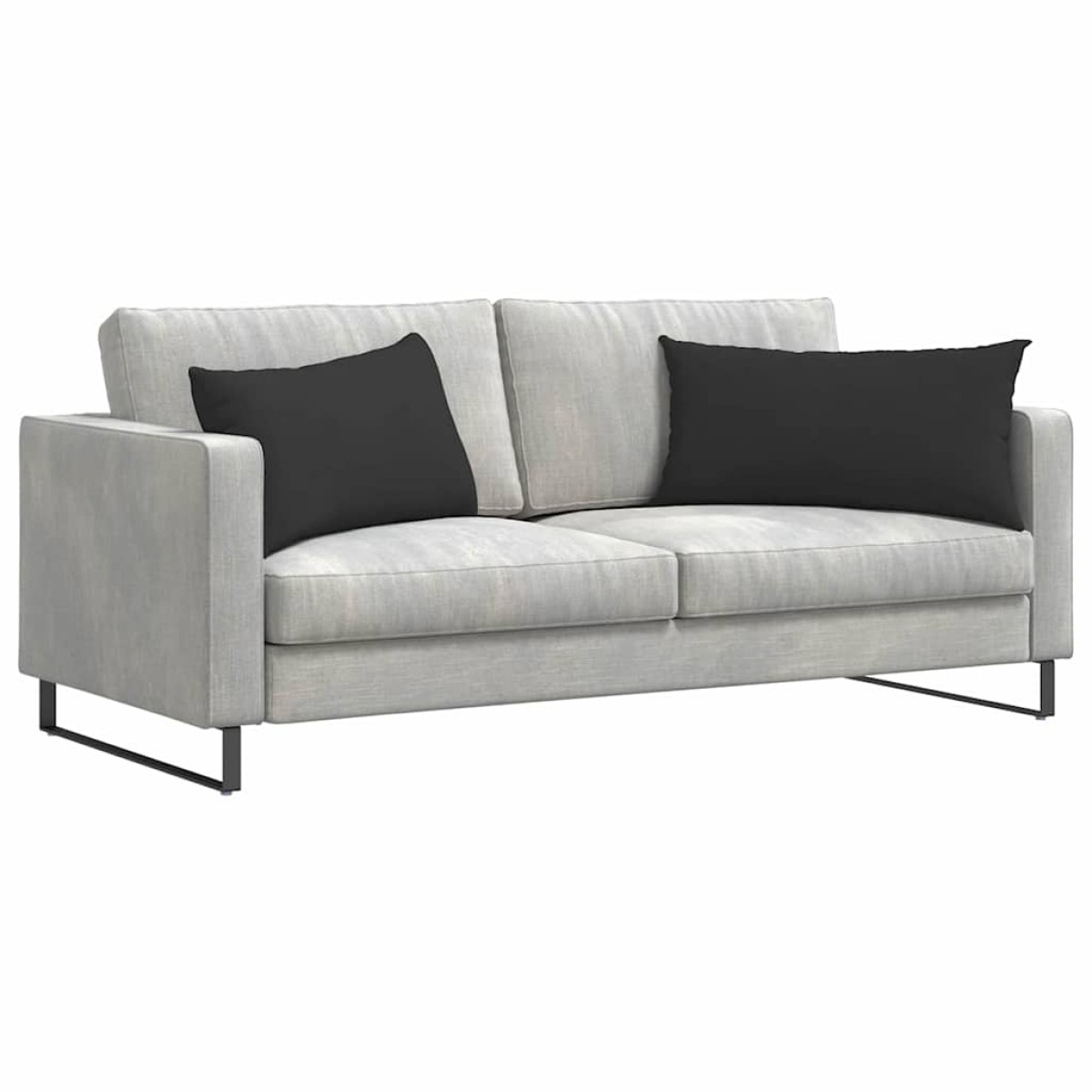 vidaXL Μαξιλάρι Καναπέ 2 pcs Μαύρο 80 x 40 cm ύφασμα