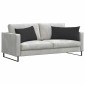 vidaXL Μαξιλάρι Καναπέ 2 pcs Μαύρο 80 x 40 cm ύφασμα