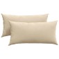 vidaXL Μαξιλάρι Καναπέ 2 pcs Κρεμ 80 x 40 cm ύφασμα