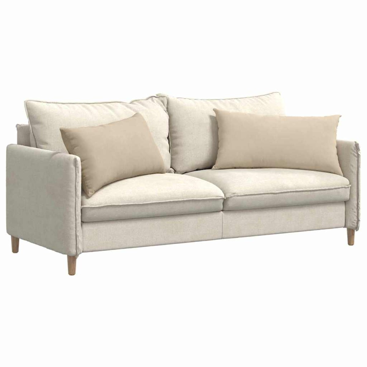 vidaXL Μαξιλάρι Καναπέ 2 pcs Κρεμ 80 x 40 cm ύφασμα