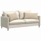 vidaXL Μαξιλάρι Καναπέ 2 pcs Κρεμ 80 x 40 cm ύφασμα