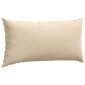 vidaXL Μαξιλάρι Καναπέ 2 pcs Κρεμ 80 x 40 cm ύφασμα