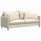 vidaXL Μαξιλάρι Καναπέ 2 pcs Μπεζ 80 x 40 cm ύφασμα