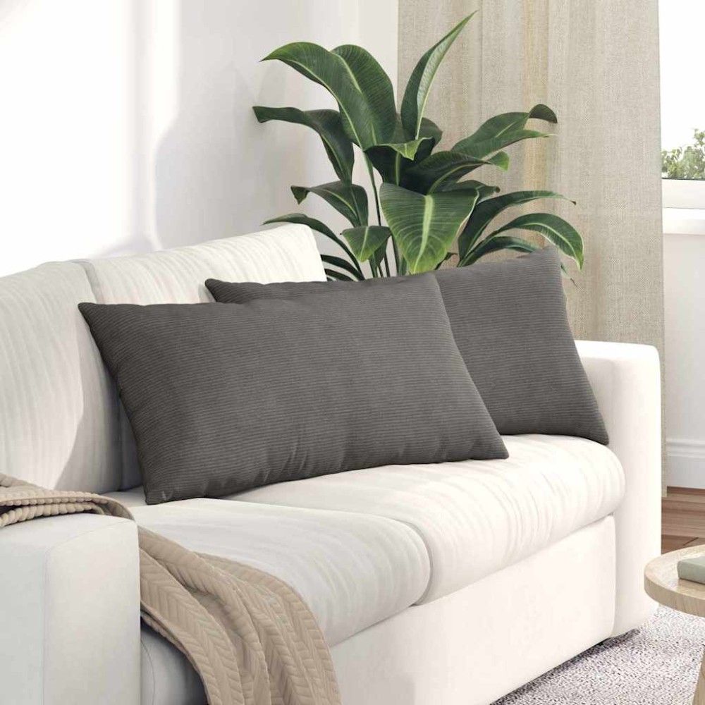vidaXL Μαξιλάρι Καναπέ 2 pcs Ανοιχτό γκρι 80 x 40 cm